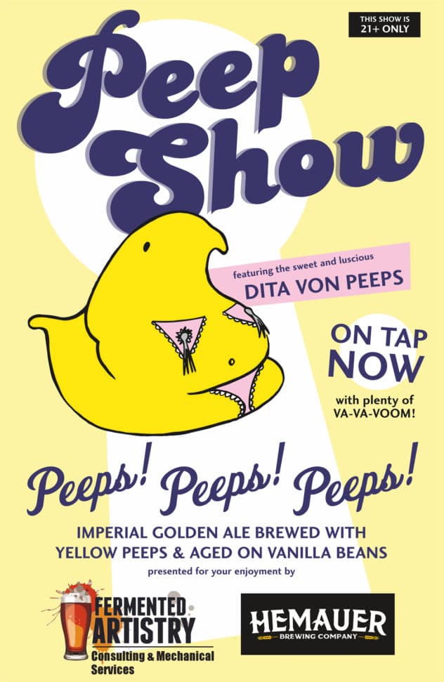 Peep Show beer from Hemauer Brewing Co and Fermented Art