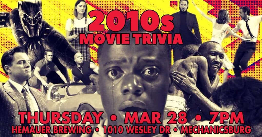 Cheaters Never Prosper trivia for March 28, 2024, at Hemauer Brewing Co. is 2010's movie trivia. 