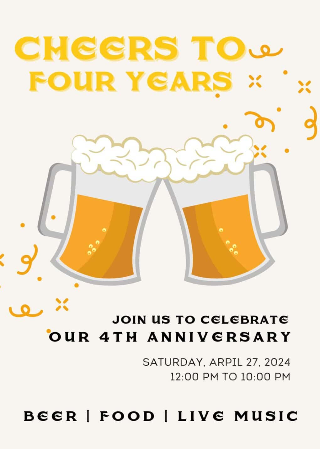 Hemauer Brewing Co. is celebrating their 4th birthday party on April 27, 2024.
