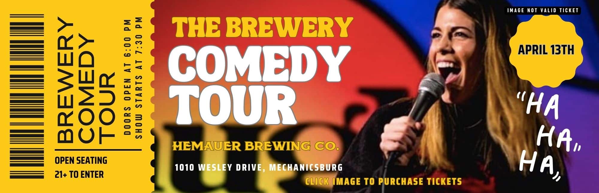 Hemauer Brewing Co. is hosting the Brewery Comedy Tour on April 13, 2024.