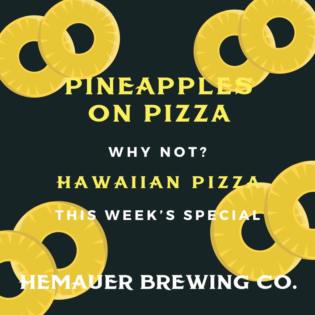Hemauer Brewing Co. has the BBQ chicken flatbread pizza as their special of the week.