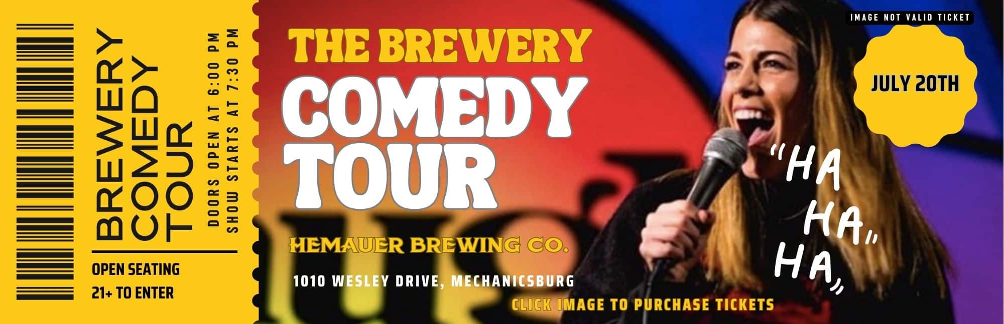 Hemauer Brewing Co. is hosting the Brewery Comedy Tour on July 20, 2024.