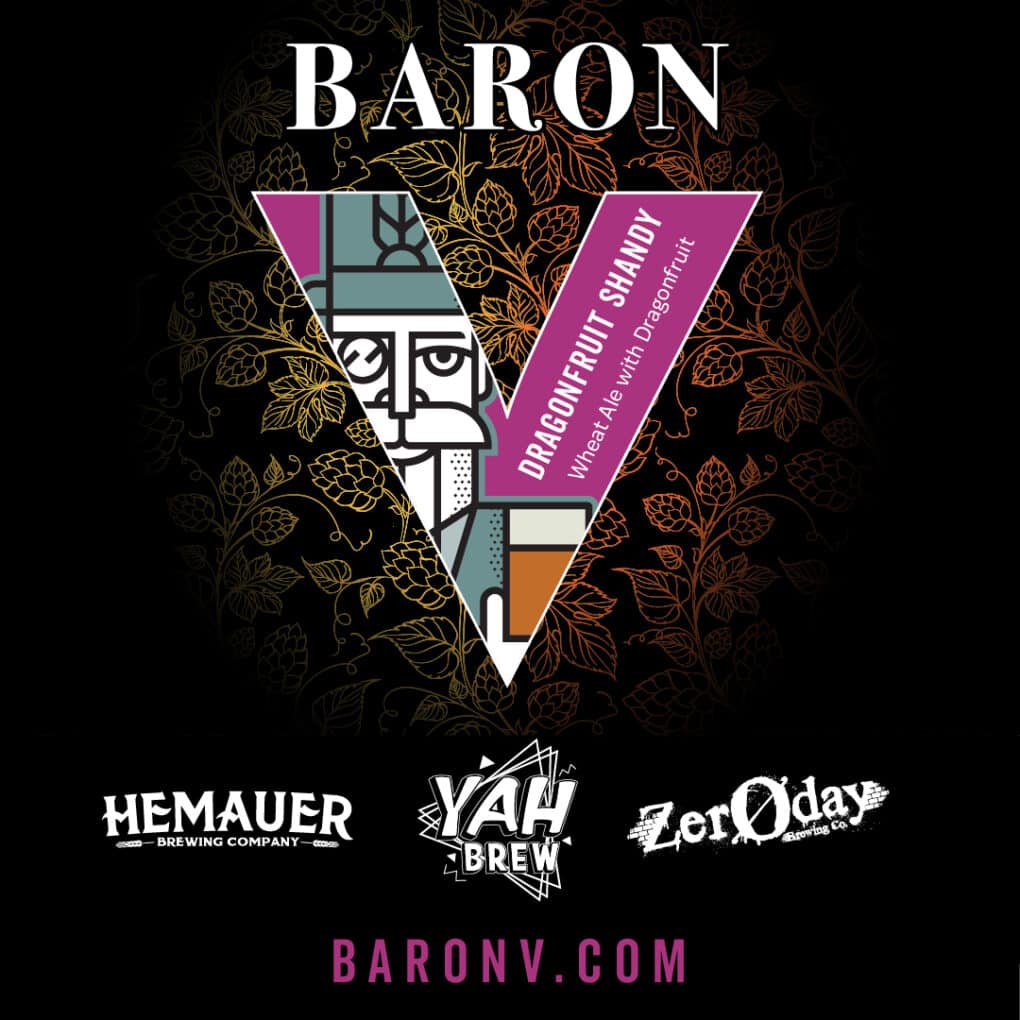 Beer Baron's Dragon Fruit Shandy collaboration. 
