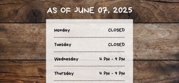 HBC releases their summer 2025 hours.