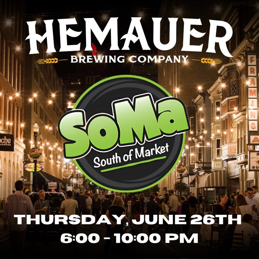 Hemauer Brewing Co. is at SoMa on Thursday, June 25, 2025. Hemauer Brewing Co. is at SoMa on Thursday, June 25, 2025.