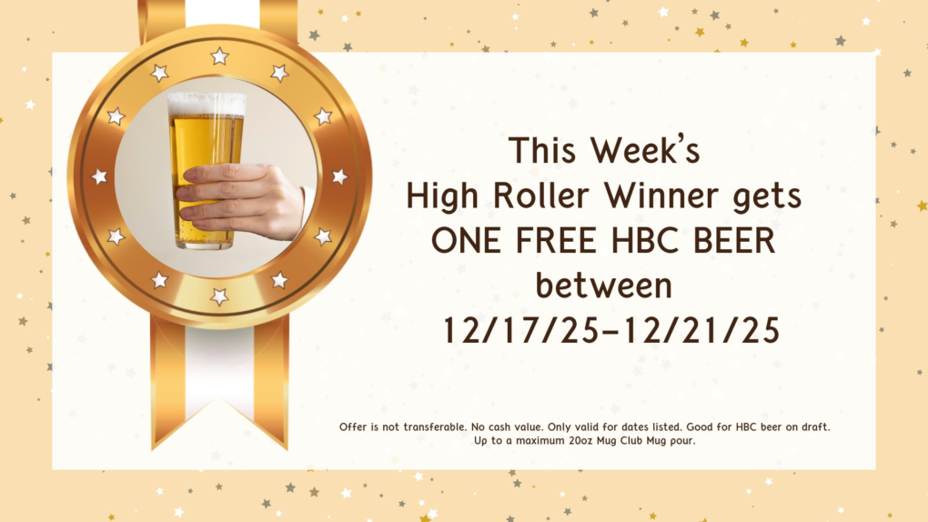 Mug Club winner has until the dates listed to claim their free beer.